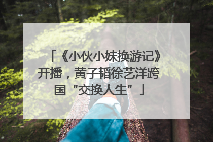 《小伙小妹换游记》开播，黄子韬徐艺洋跨国“交换人生”