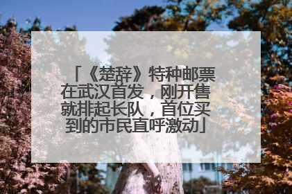 《楚辞》特种邮票在武汉首发，刚开售就排起长队，首位买到的市民直呼激动