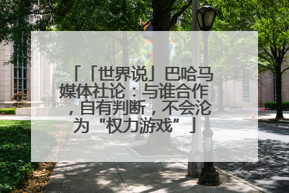 「世界说」巴哈马媒体社论：与谁合作，自有判断，不会沦为“权力游戏”