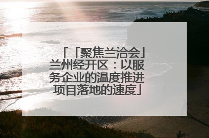 「聚焦兰洽会」兰州经开区：以服务企业的温度推进项目落地的速度