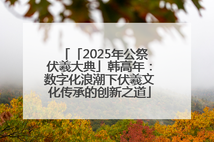 「2025年公祭伏羲大典」韩高年：数字化浪潮下伏羲文化传承的创新之道