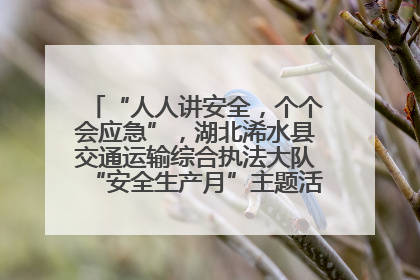 “人人讲安全，个个会应急”，湖北浠水县交通运输综合执法大队“安全生产月”主题活动取得成效