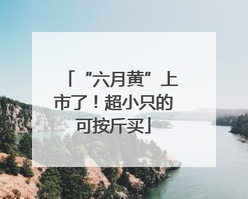 “六月黄”上市了！超小只的可按斤买