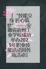 “技能立身 匠心筑梦”——安徽省宿州工业学校成功举办2025年职业技能活动周各项活动