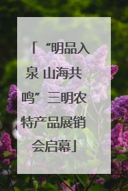 “明品入泉 山海共鸣”三明农特产品展销会启幕