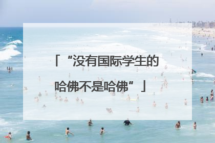 “没有国际学生的哈佛不是哈佛”