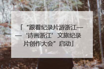 “跟着纪录片游浙江——‘诗画浙江’文旅纪录片创作大会”启动
