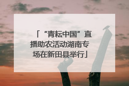 “青耘中国”直播助农活动湖南专场在新田县举行