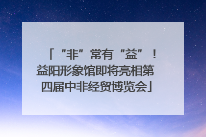 “非”常有“益”！益阳形象馆即将亮相第四届中非经贸博览会