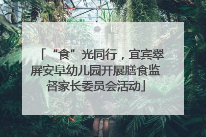 “食”光同行，宜宾翠屏安阜幼儿园开展膳食监督家长委员会活动
