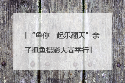 “鱼你一起乐翻天”亲子抓鱼摄影大赛举行