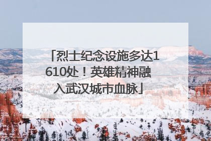 烈士纪念设施多达1610处！英雄精神融入武汉城市血脉