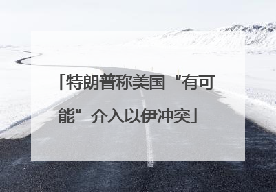 特朗普称美国“有可能”介入以伊冲突