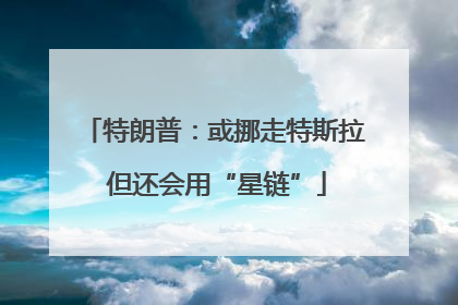 特朗普：或挪走特斯拉 但还会用“星链”
