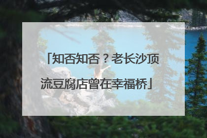 知否知否？老长沙顶流豆腐店曾在幸福桥