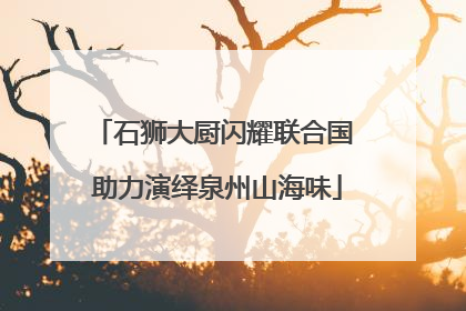 石狮大厨闪耀联合国 助力演绎泉州山海味