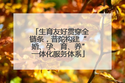 生育友好贯穿全链条，普陀构建“婚、孕、育、养”一体化服务体系