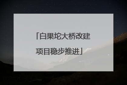 白果坨大桥改建项目稳步推进