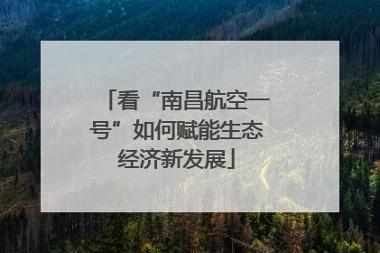 看“南昌航空一号”如何赋能生态经济新发展