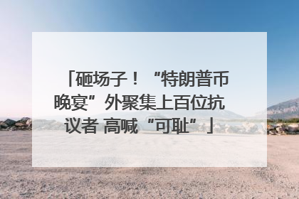 砸场子！“特朗普币晚宴”外聚集上百位抗议者 高喊“可耻”