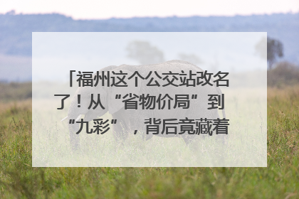 福州这个公交站改名了！从“省物价局”到“九彩”，背后竟藏着这么多故事！