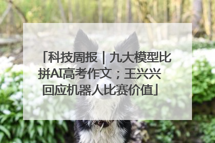 科技周报｜九大模型比拼AI高考作文；王兴兴回应机器人比赛价值