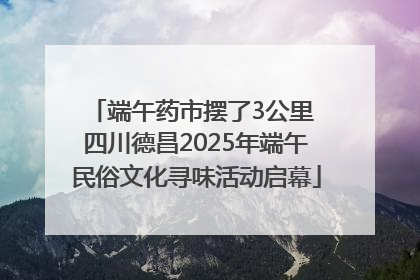 端午药市摆了3公里 四川德昌2025年端午民俗文化寻味活动启幕