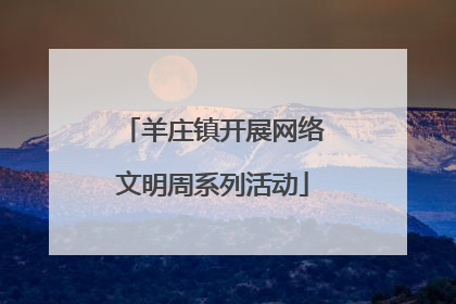 羊庄镇开展网络文明周系列活动