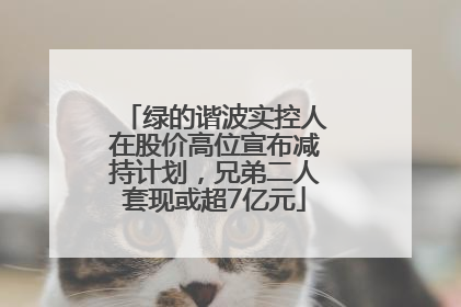 绿的谐波实控人在股价高位宣布减持计划，兄弟二人套现或超7亿元