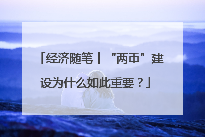 经济随笔丨“两重”建设为什么如此重要？