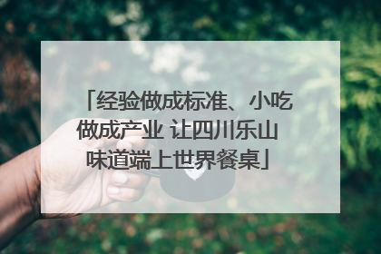 经验做成标准、小吃做成产业 让四川乐山味道端上世界餐桌