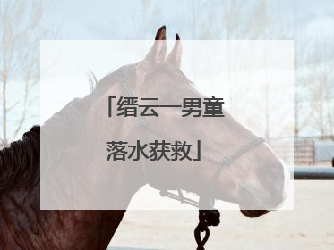 缙云一男童落水获救