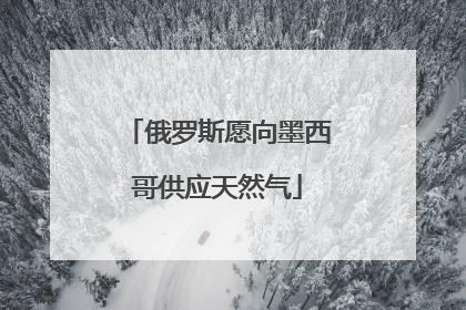 俄罗斯愿向墨西哥供应天然气