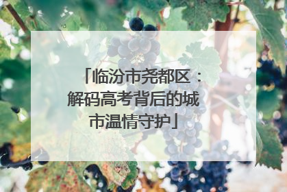 临汾市尧都区：解码高考背后的城市温情守护