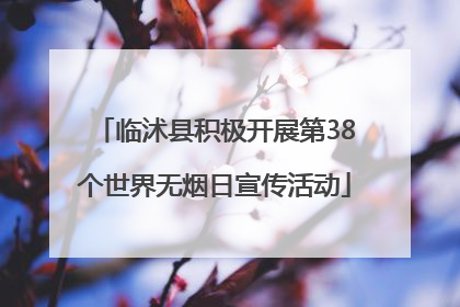 临沭县积极开展第38个世界无烟日宣传活动