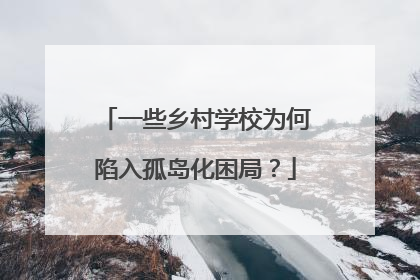 一些乡村学校为何陷入孤岛化困局？