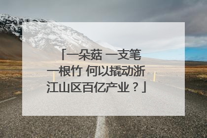 一朵菇 一支笔 一根竹 何以撬动浙江山区百亿产业？