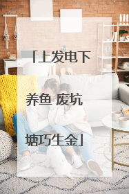 上发电下养鱼 废坑塘巧生金