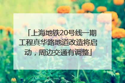 上海地铁20号线一期工程真华路地道改造将启动，周边交通有调整