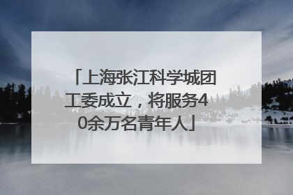 上海张江科学城团工委成立，将服务40余万名青年人