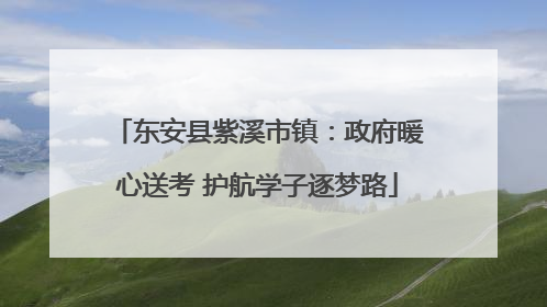 东安县紫溪市镇：政府暖心送考 护航学子逐梦路