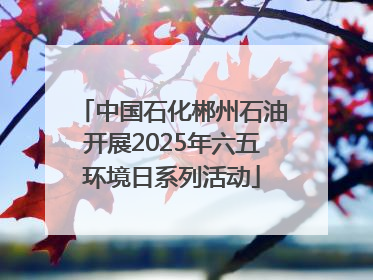 中国石化郴州石油开展2025年六五环境日系列活动