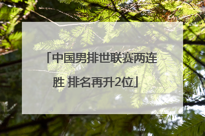 中国男排世联赛两连胜 排名再升2位