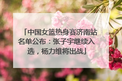 中国女篮热身赛济南站名单公布：张子宇继续入选，杨力维将出战