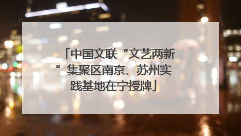 中国文联“文艺两新”集聚区南京、苏州实践基地在宁授牌