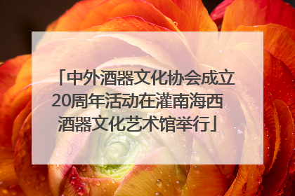 中外酒器文化协会成立20周年活动在灌南海西酒器文化艺术馆举行