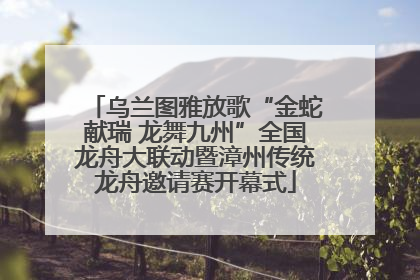 乌兰图雅放歌“金蛇献瑞 龙舞九州”全国龙舟大联动暨漳州传统龙舟邀请赛开幕式