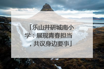 乐山井研城南小学：展现青春担当，共议身边要事