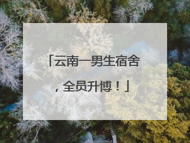 云南一男生宿舍，全员升博！