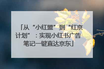 从“小红盟”到“红京计划”：实现小红书广告笔记一键直达京东